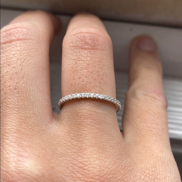 925 Sterling Silver CZ Eternity Band - Picture 3 of 6